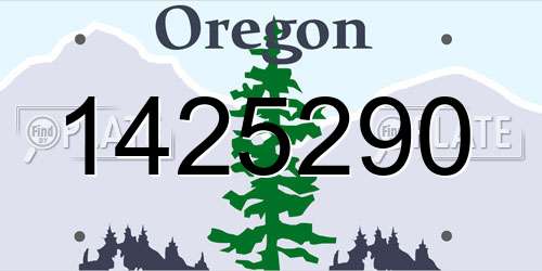 1425290 Oregon License Plate
