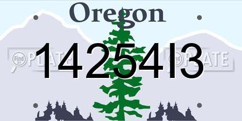 14254I3 Oregon License Plate