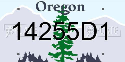 14255D1 Oregon License Plate