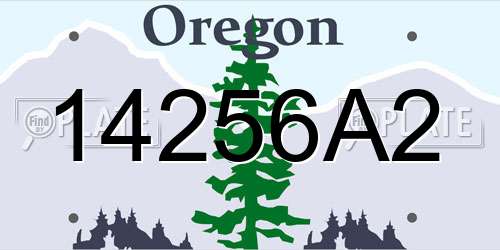 14256A2 Oregon License Plate