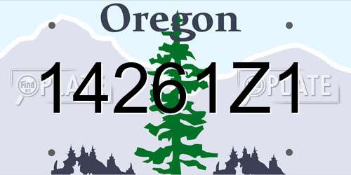 14261Z1 Oregon License Plate