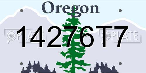 14276T7 Oregon License Plate