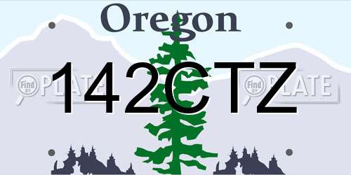 142CTZ Oregon License Plate