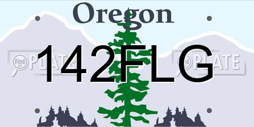 142FLG Oregon License Plate