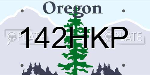 142HKP Oregon License Plate