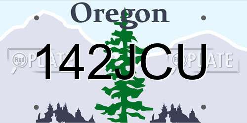 142JCU Oregon License Plate
