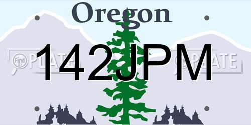 142JPM Oregon License Plate