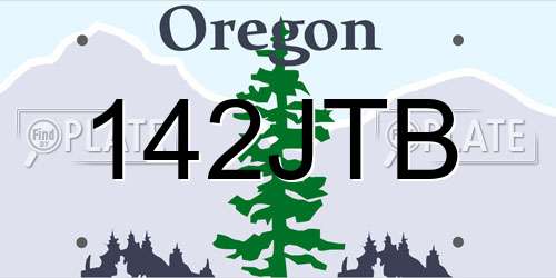 142JTB Oregon License Plate