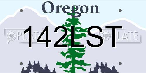 142LST Oregon License Plate