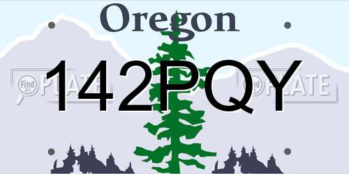 142PQY Oregon License Plate