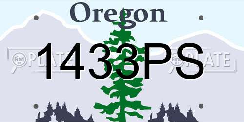 1433PS Oregon License Plate