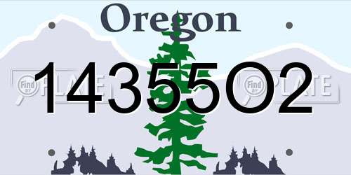 14355O2 Oregon License Plate