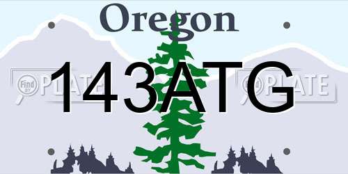 143ATG Oregon License Plate