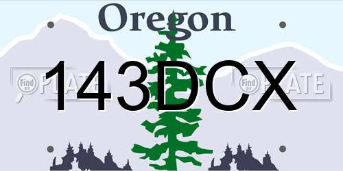 143DCX Oregon License Plate
