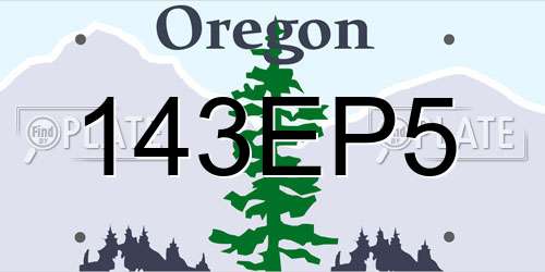 143EP5 Oregon License Plate