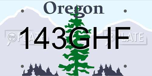 143GHF Oregon License Plate