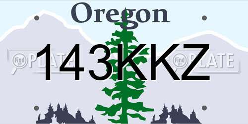 143KKZ Oregon License Plate