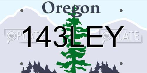 143LEY Oregon License Plate
