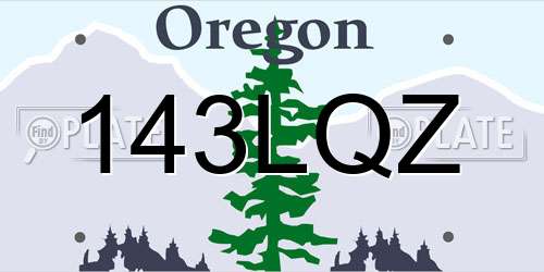 143LQZ Oregon License Plate