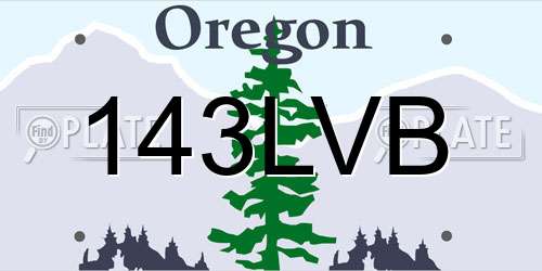 143LVB Oregon License Plate
