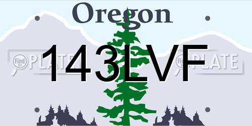 143LVF Oregon License Plate