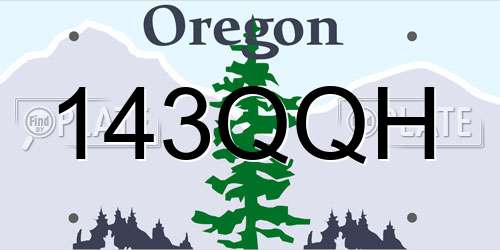 143QQH Oregon License Plate