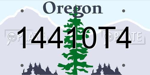 14410T4 Oregon License Plate