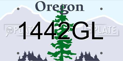 1442GL Oregon License Plate
