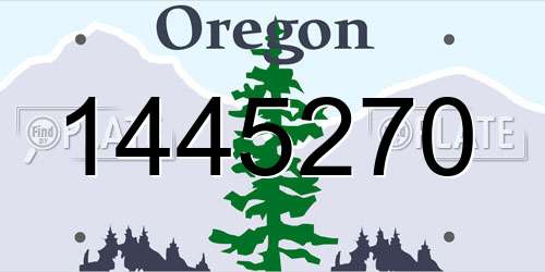 1445270 Oregon License Plate