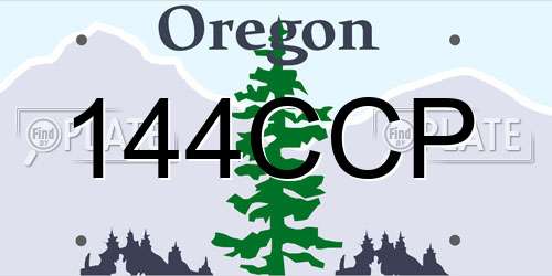 144CCP Oregon License Plate