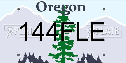 144FLE Oregon License Plate