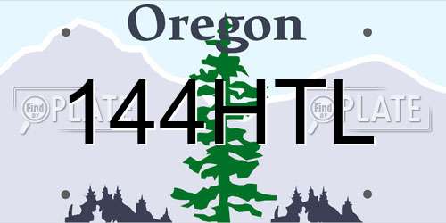 144HTL Oregon License Plate