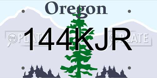 144KJR Oregon License Plate