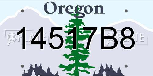 14517B8 Oregon License Plate