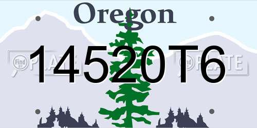 14520T6 Oregon License Plate