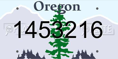 1453216 Oregon License Plate