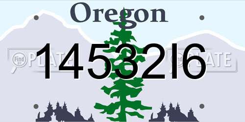 14532I6 Oregon License Plate