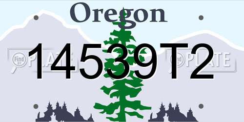14539T2 Oregon License Plate