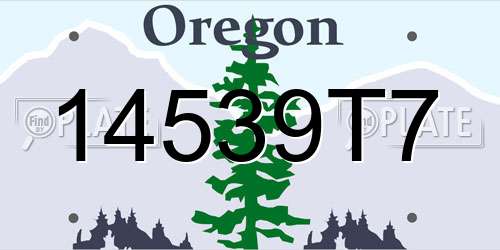 14539T7 Oregon License Plate