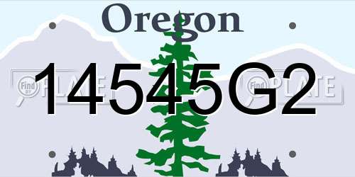 14545G2 Oregon License Plate