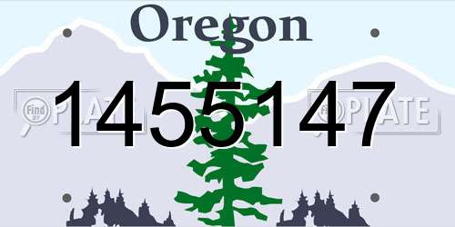 1455147 Oregon License Plate