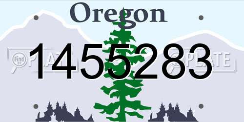 1455283 Oregon License Plate