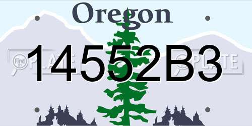 14552B3 Oregon License Plate