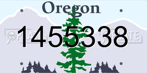1455338 Oregon License Plate