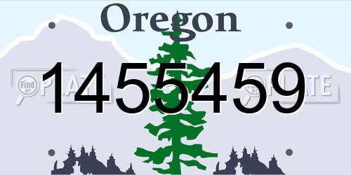 1455459 Oregon License Plate
