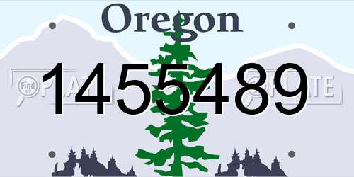 1455489 Oregon License Plate