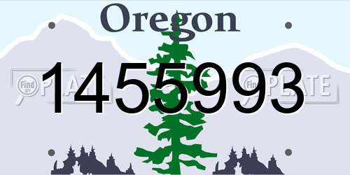 1455993 Oregon License Plate