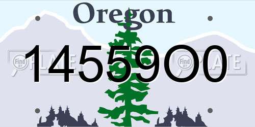 14559O0 Oregon License Plate