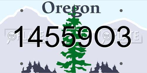 14559O3 Oregon License Plate