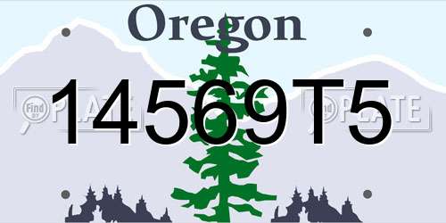 14569T5 Oregon License Plate